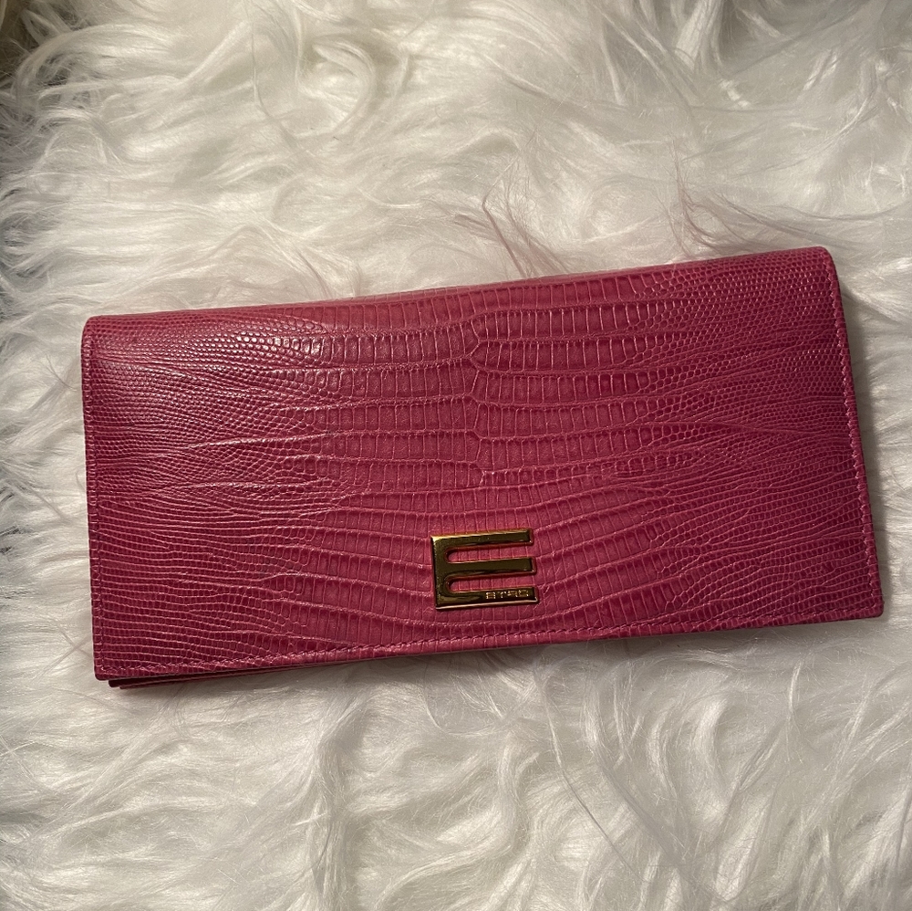 Etro pink leather wallet